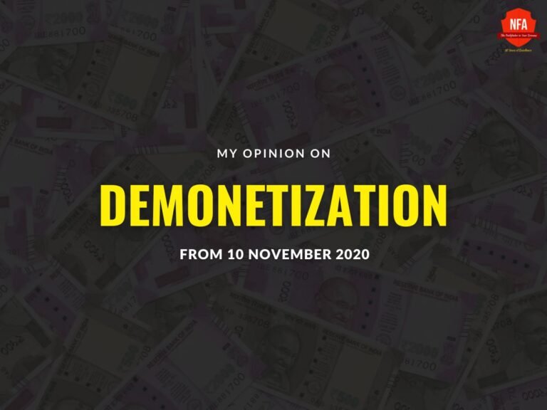 My opinion on Demonetization – Col. MM Nehru