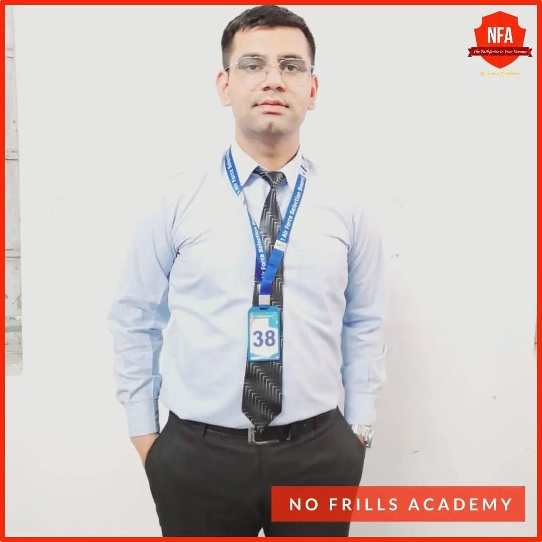 Ritik Mahant, SSB recommended in his 12th attempt from AFCAT-1 2024 entry, student of No frills academy, by col nehru, best ssb coaching