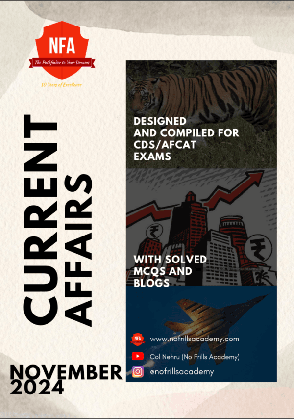 current affairs noveber 2024 by no frills academy, col nehru, government exams current affairs